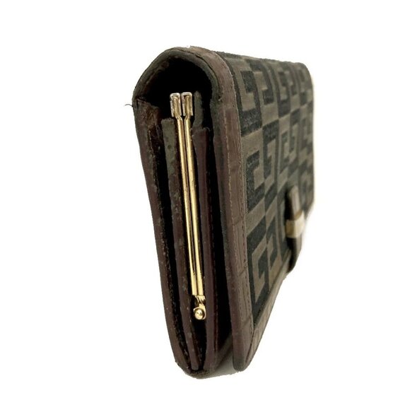 GIVENCHY GG Logo Canvas Leather Long Bifold Wallet Bicolor/2BG4539 - Picture 2 of 8
